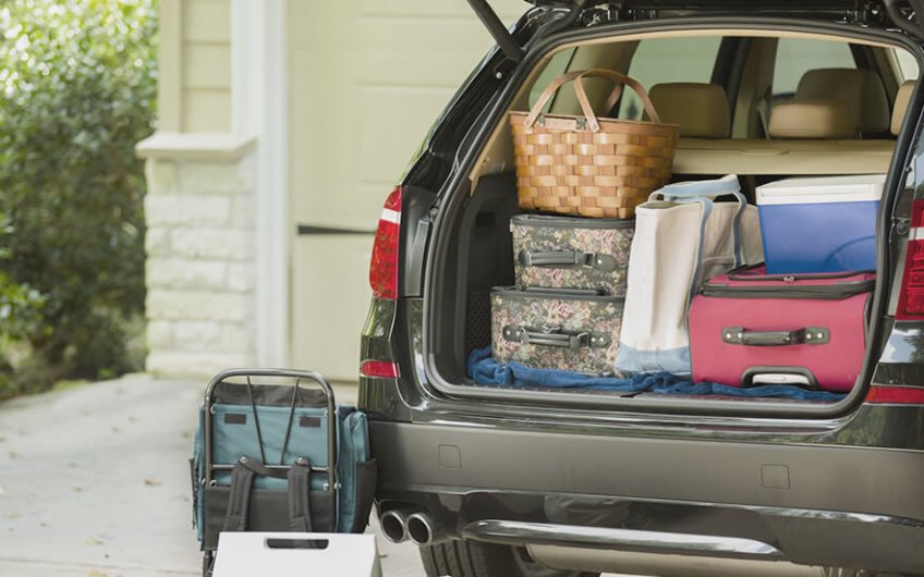 luggage on car